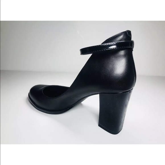 Kenneth Cole REACTION Leather High Heels Block Mar - Picture 4 of 8